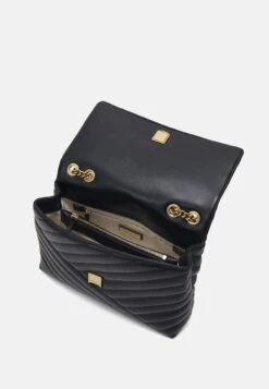 Tory Burch Kira Chevron Convertible Shoulder - Across Body Bag - Black -Tory Burch 014786582c914f5bb75dc0cdb711a22a