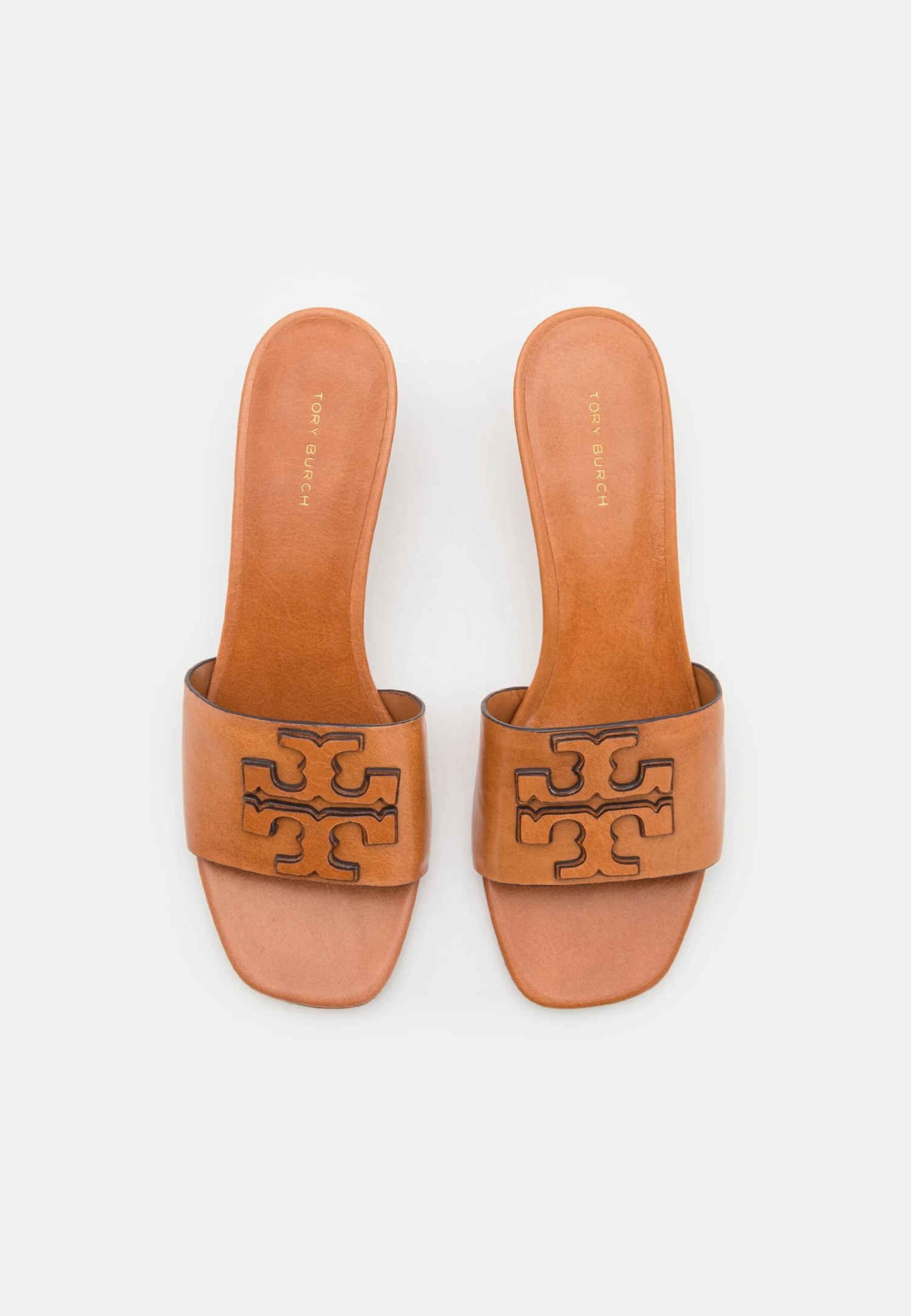 Tory Burch Double Stack Logo Mule- Clogs - Light Pecan 5 Tory Burch Double Stack Logo Mule- Clogs - Light Pecan - Image 5