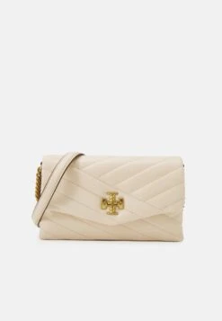Tory Burch Kira Chevron Chain Wallet - Across Body Bag - New Cream