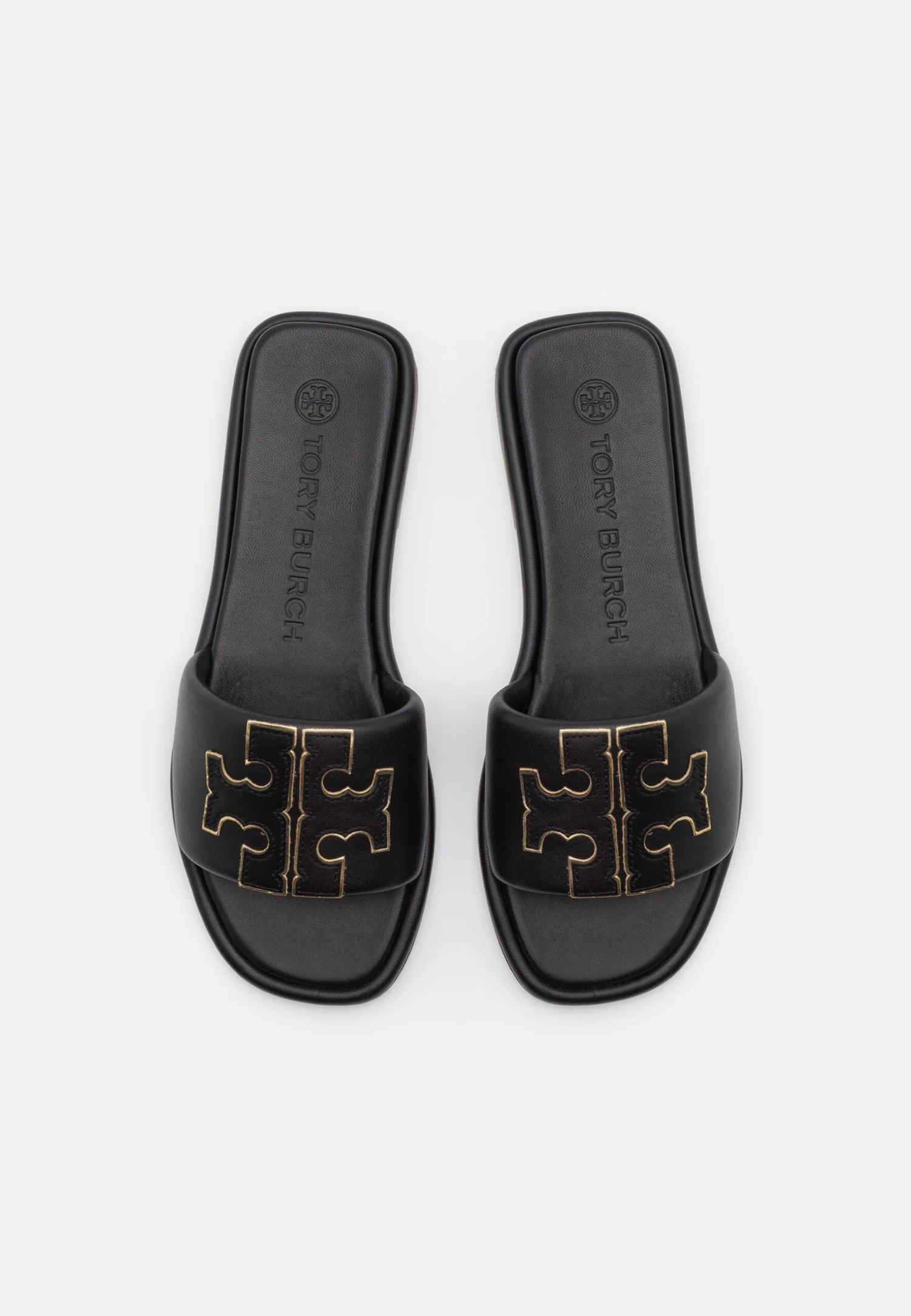Tory Burch Double T Sport Slide - Mules - Perfect Black/Gold 5 Tory Burch Double T Sport Slide - Mules - Perfect Black/Gold - Image 5
