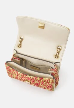 Tory Burch Small Fleming Soft Crochet Convertible Shoulder Bag - Handbag - Exotic Red/Green Citrine -Tory Burch 078e45f828154160aa3d988f26b3d9d5