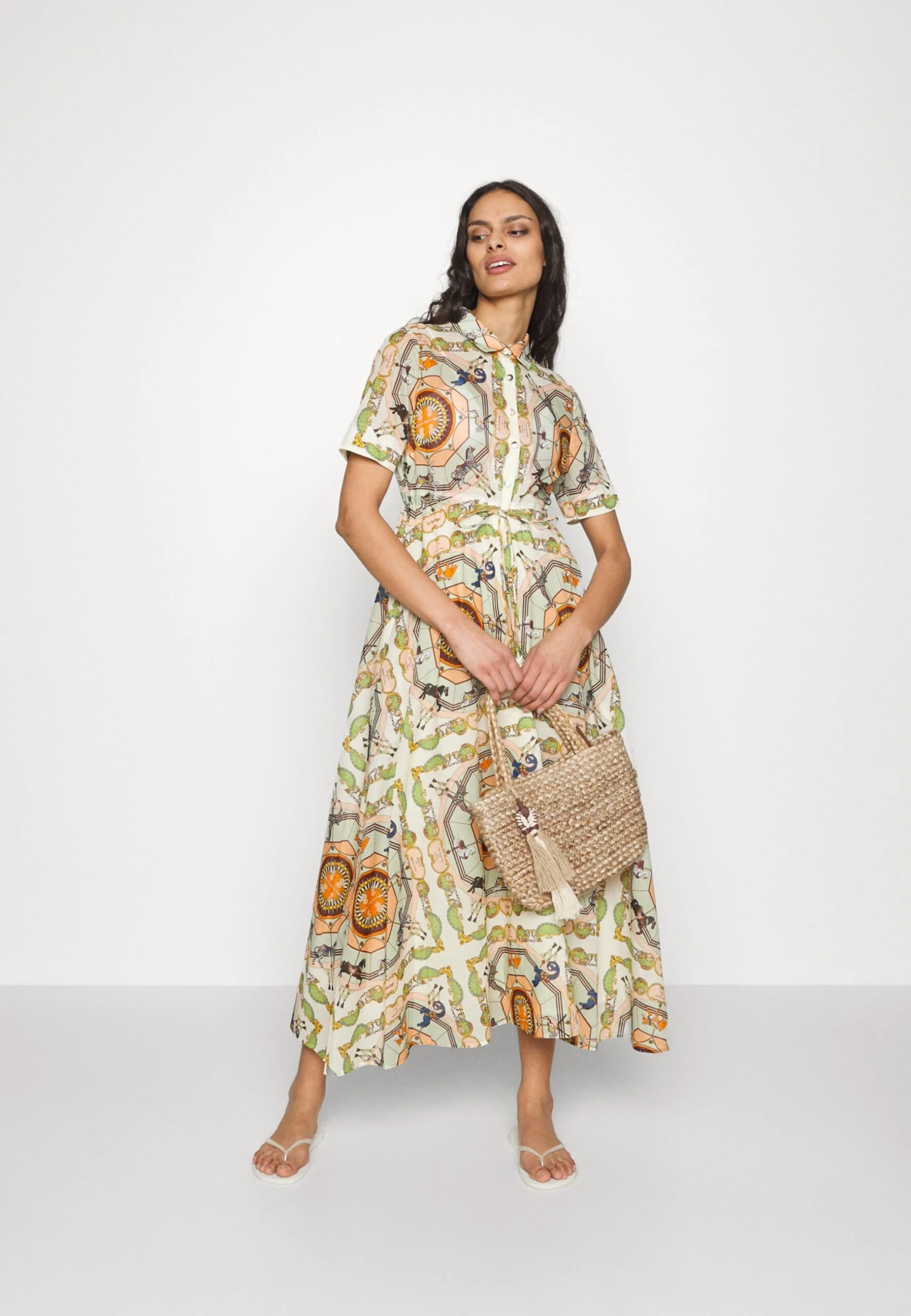 Tory Burch Carousel Shirtdress - Beach Accessory - French Cream 2 Tory Burch Carousel Shirtdress - Beach Accessory - French Cream - Image 2