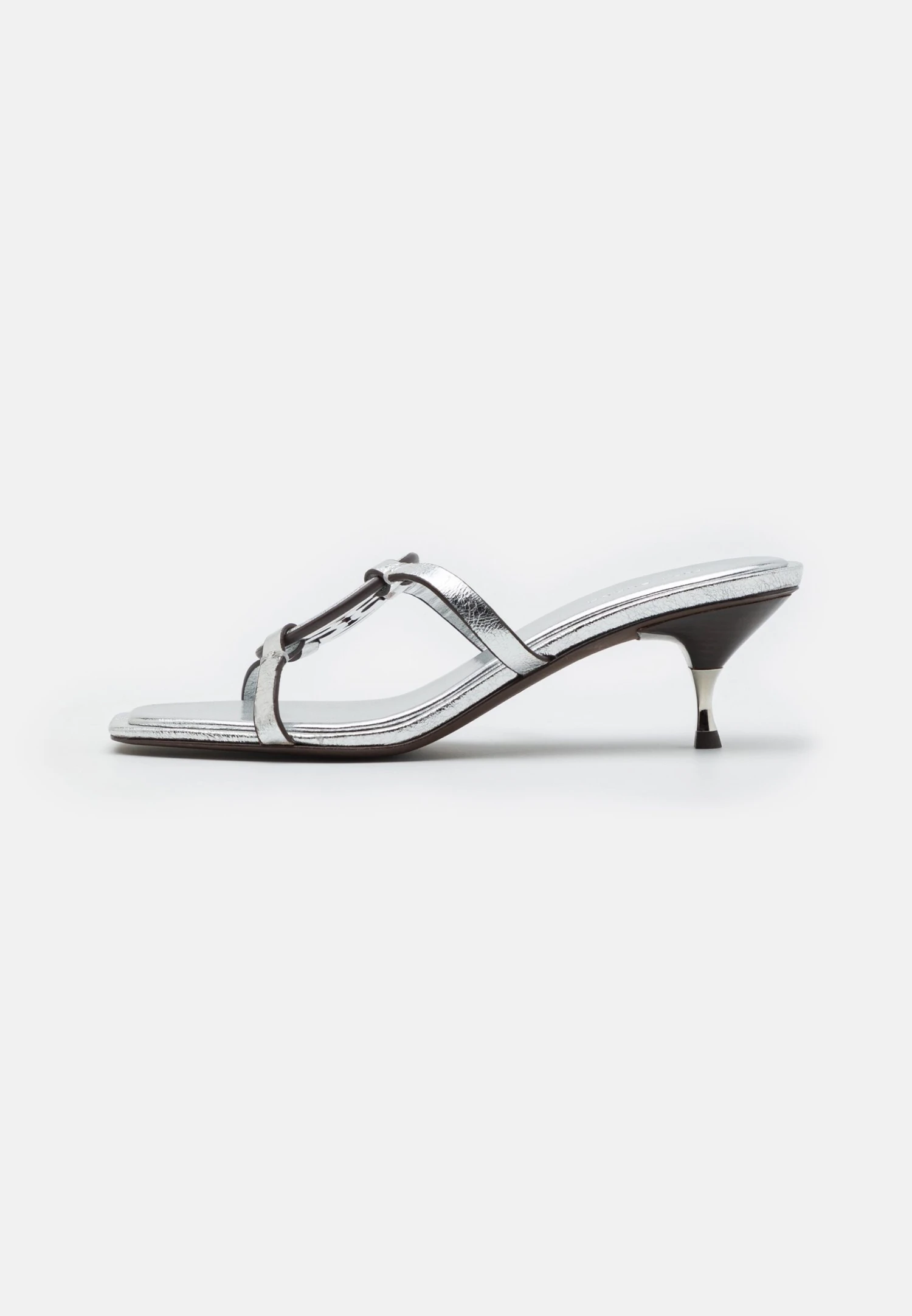 Tory Burch Geo Miller Low Heel - Heeled Mules - Silver 2 Tory Burch Geo Miller Low Heel - Heeled Mules - Silver - Image 2