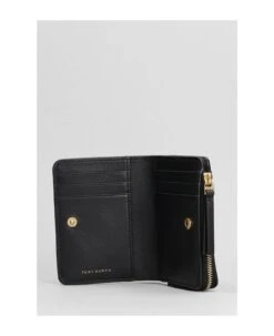 Tory Burch Kira Chevron Bi-fold Wallet In Black Leather -Tory Burch 0d1541c14c432d8fb43ecc75c99e26be