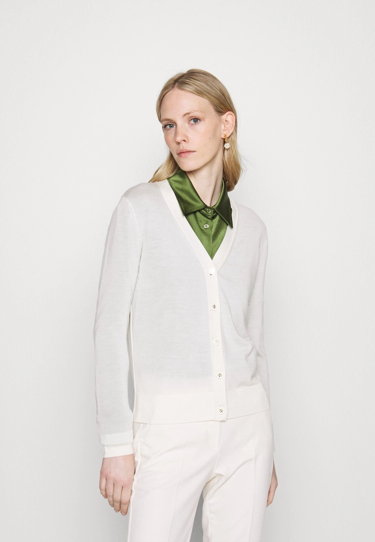 Tory Burch Simone Cardigan - Cardigan - New Ivory 1 Tory Burch Simone Cardigan - Cardigan - New Ivory