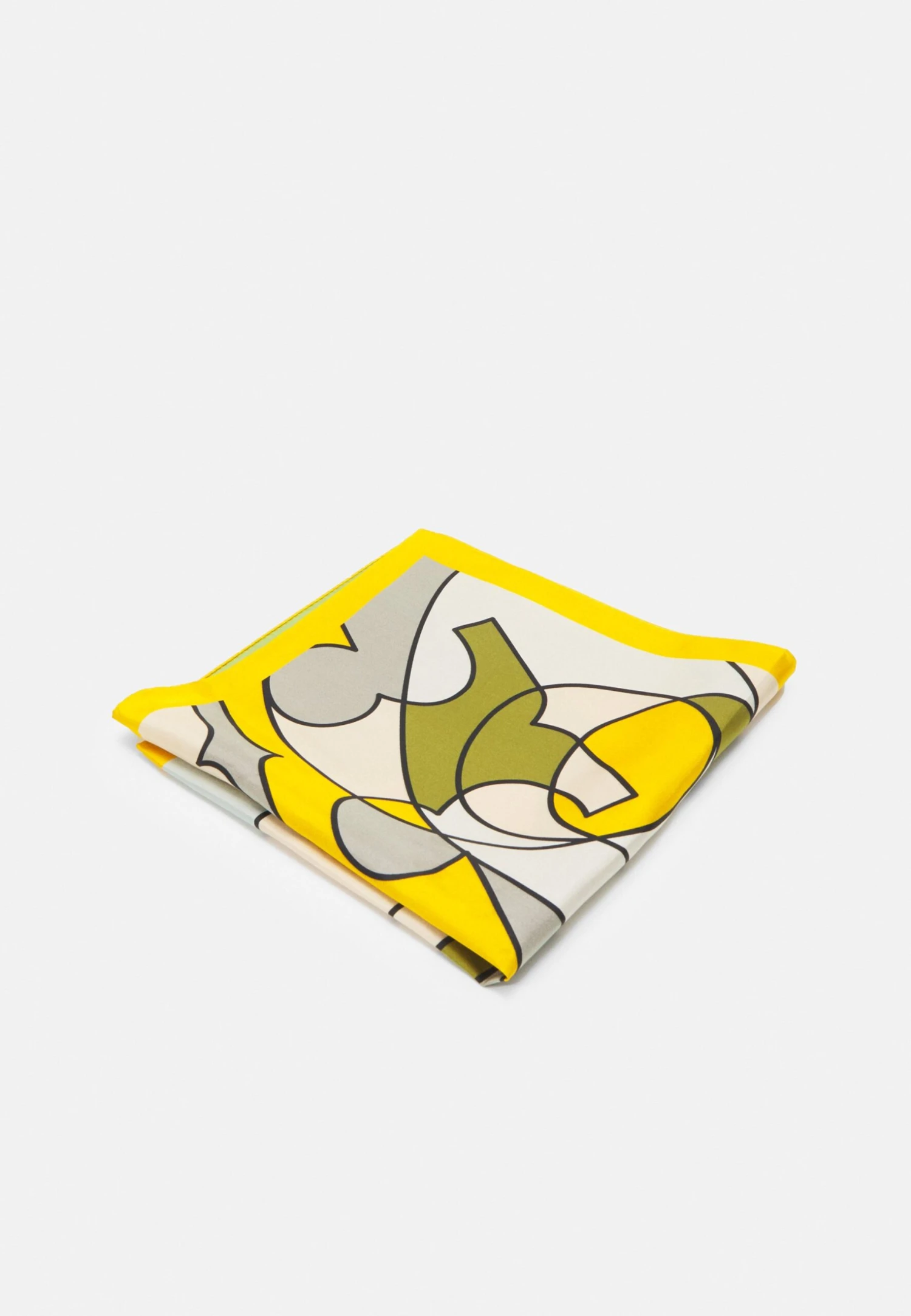 Tory Burch Abstract Logo Lines Neckerchief - Foulard - Grey 1 Tory Burch Abstract Logo Lines Neckerchief - Foulard - Grey