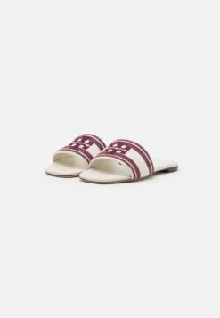 Tory Burch Logo Slide - Mules - Ash White/Vino 9 Tory Burch Logo Slide - Mules - Ash White/Vino -Tory Burch 0f4d134afea041928e01b05366af04cd
