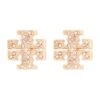 Tory Burch Crystal Logo Earrings