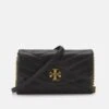 Tory Burch Kira Chevron Chain Wallet - Across Body Bag - Black