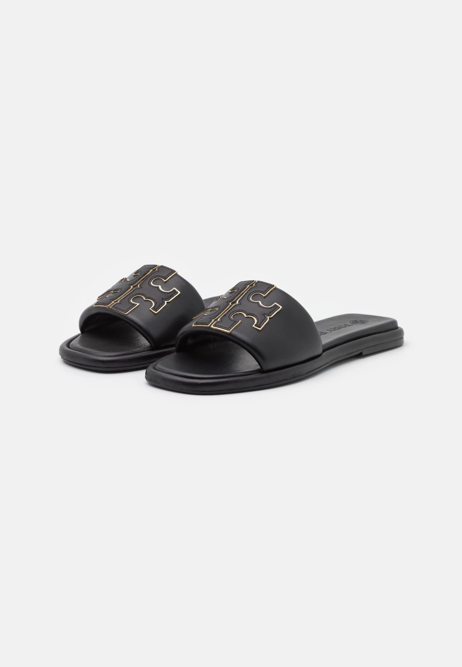 Tory Burch Double T Sport Slide - Mules - Perfect Black/Gold 3 Tory Burch Double T Sport Slide - Mules - Perfect Black/Gold - Image 3