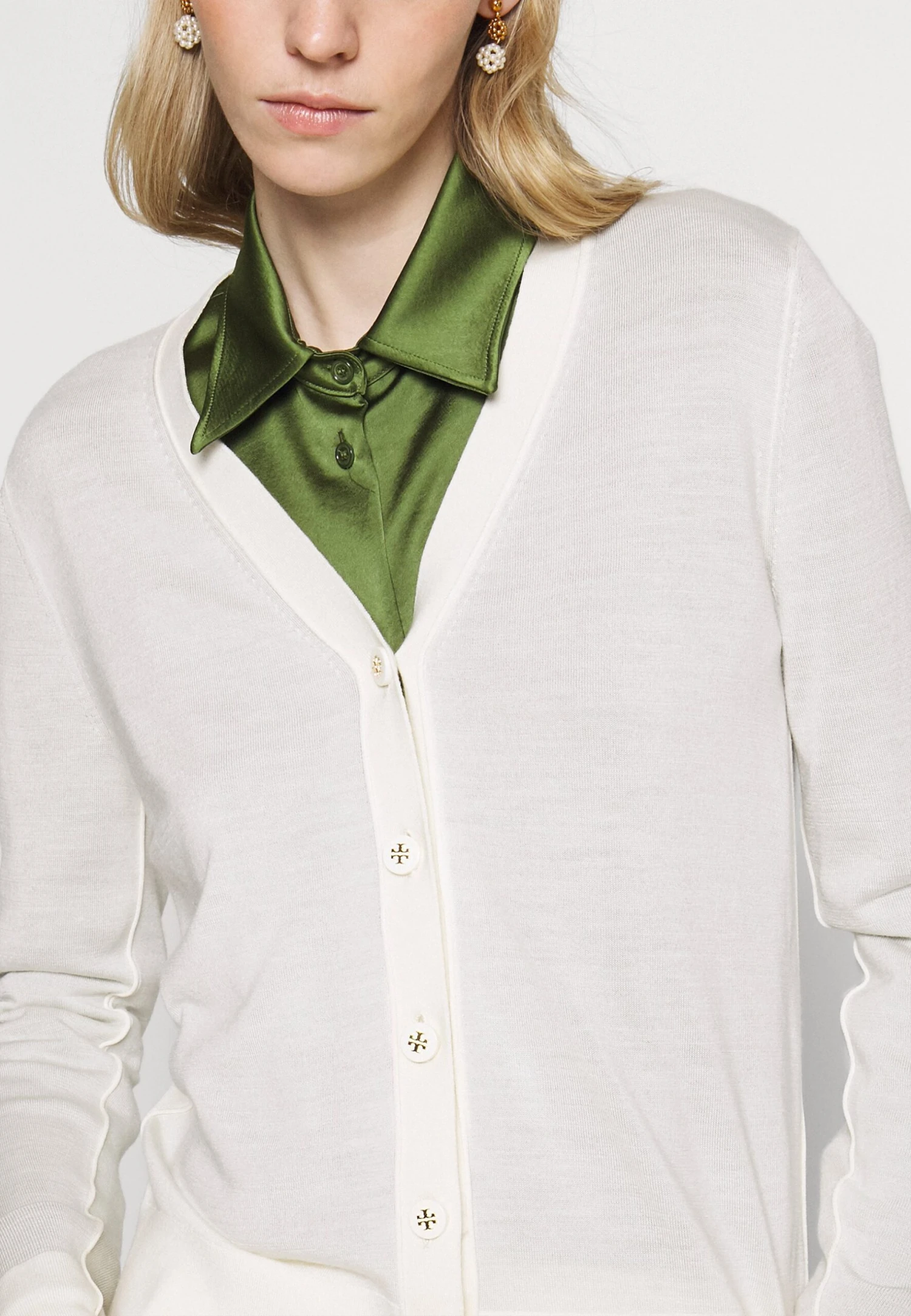 Tory Burch Simone Cardigan - Cardigan - New Ivory 7 Tory Burch Simone Cardigan - Cardigan - New Ivory - Image 7