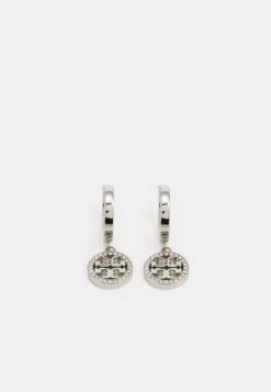 Tory Burch Miller Pave Huggie Hoop Earring - Earrings - Silver-Coloured