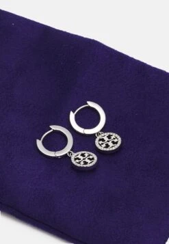 Tory Burch Miller Pave Huggie Hoop Earring - Earrings - Silver-Coloured -Tory Burch 1fcd5239829e469ba5537901bcdb82c8