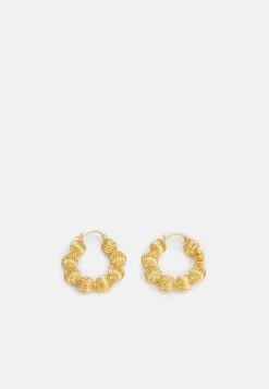 Tory Burch Roxanne Fluted Bead Hoop Earring - Earrings - Gold-Coloured