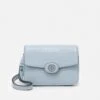 Tory Burch Robinson Embossed Convertible Shoulder - Handbag - Blue Mist