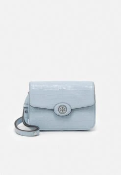 Tory Burch Robinson Embossed Convertible Shoulder - Handbag - Blue Mist