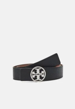 Tory Burch Miller Reversible Belt - Belt - Black / Classic Cuoio / Silver