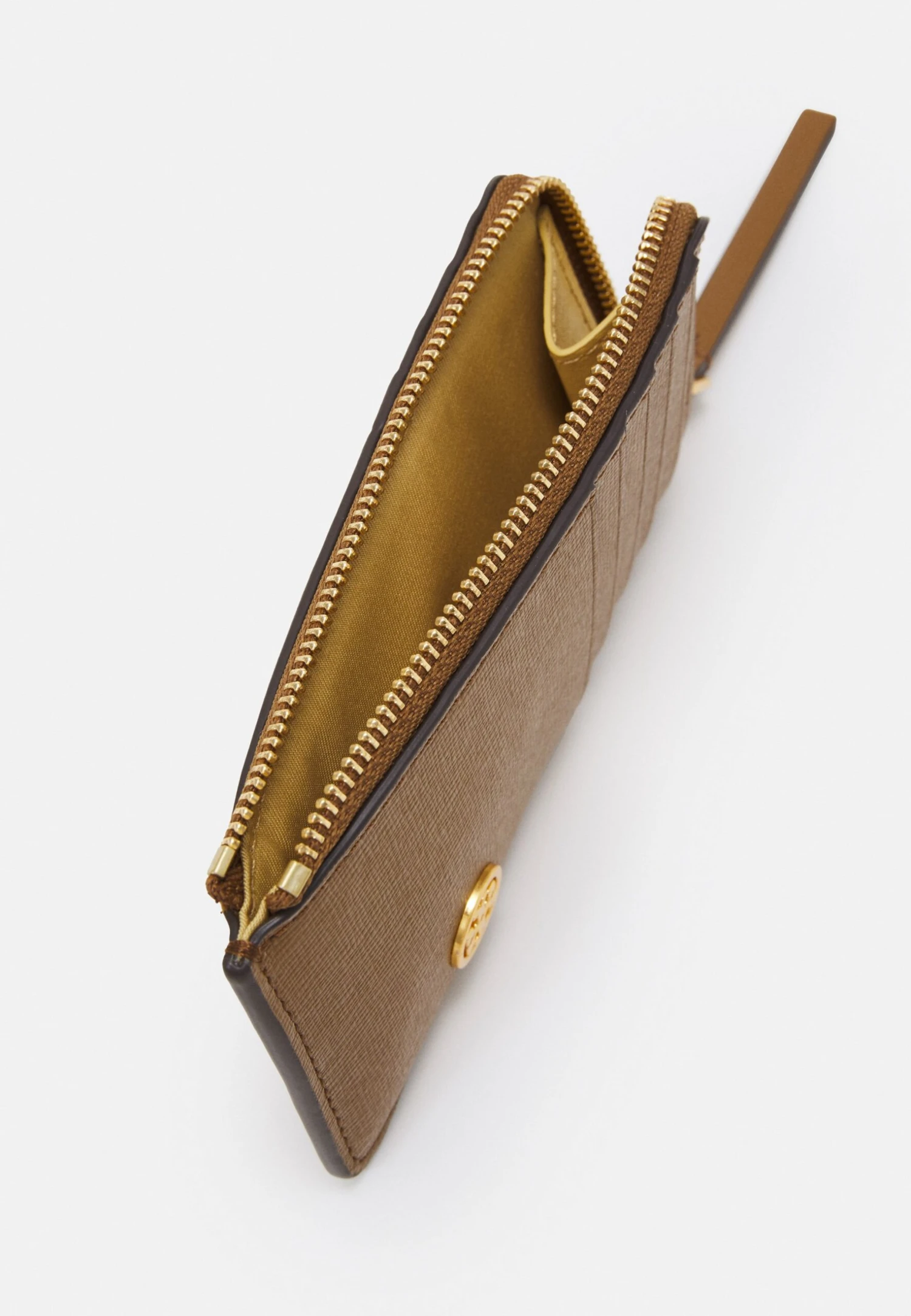 Tory Burch Robinson Top Zip Card Case - Wallet - Bistro Brown 3 Tory Burch Robinson Top Zip Card Case - Wallet - Bistro Brown - Image 3