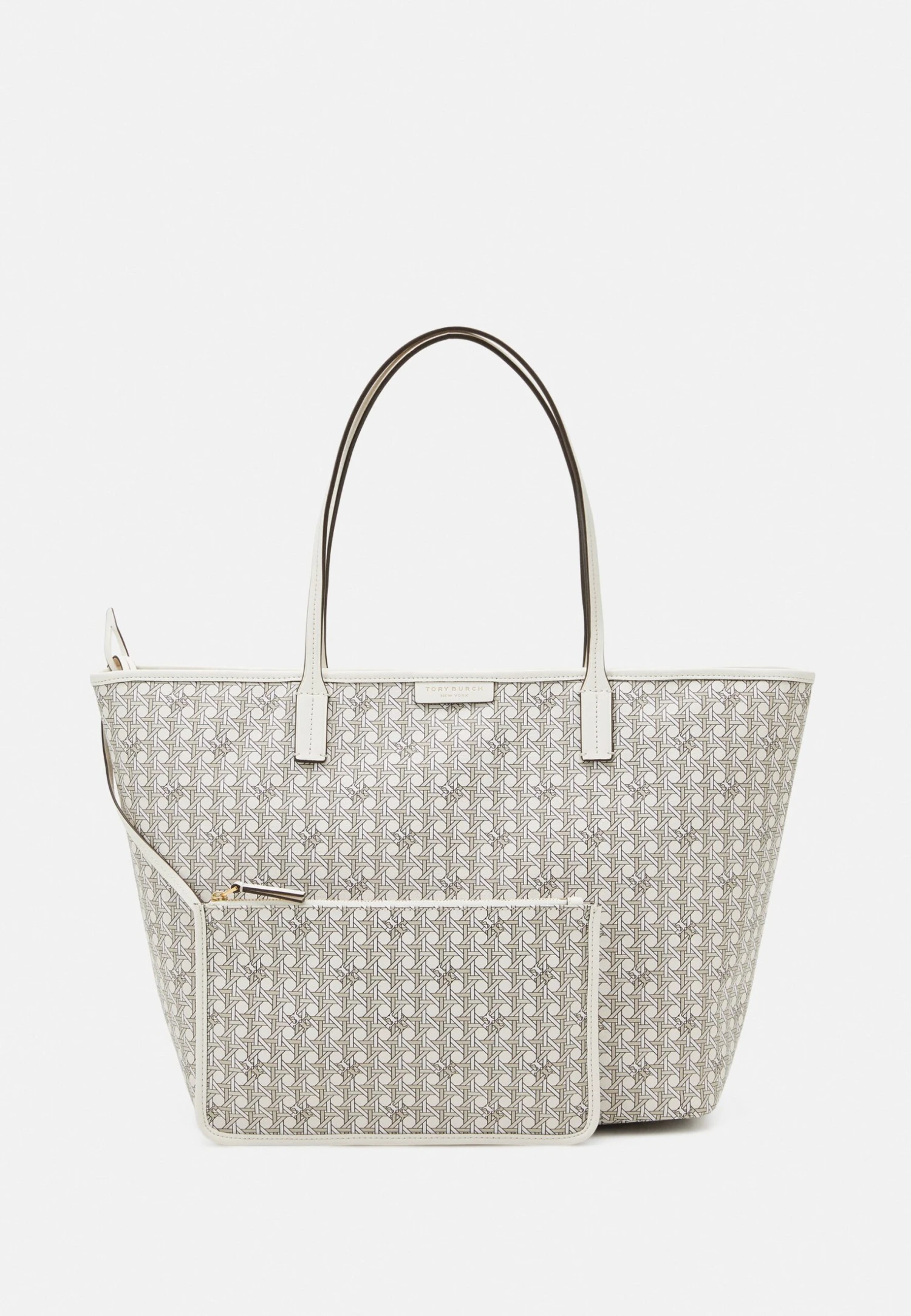 Tory Burch Basketweave Tote Set - Handbag - Offwhite 1 Tory Burch Basketweave Tote Set - Handbag - Offwhite