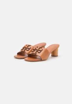 Tory Burch Double Stack Logo Mule- Clogs - Light Pecan 9 Tory Burch Double Stack Logo Mule- Clogs - Light Pecan -Tory Burch 28f3c218ffbb4851b0dac0d09c1f0760