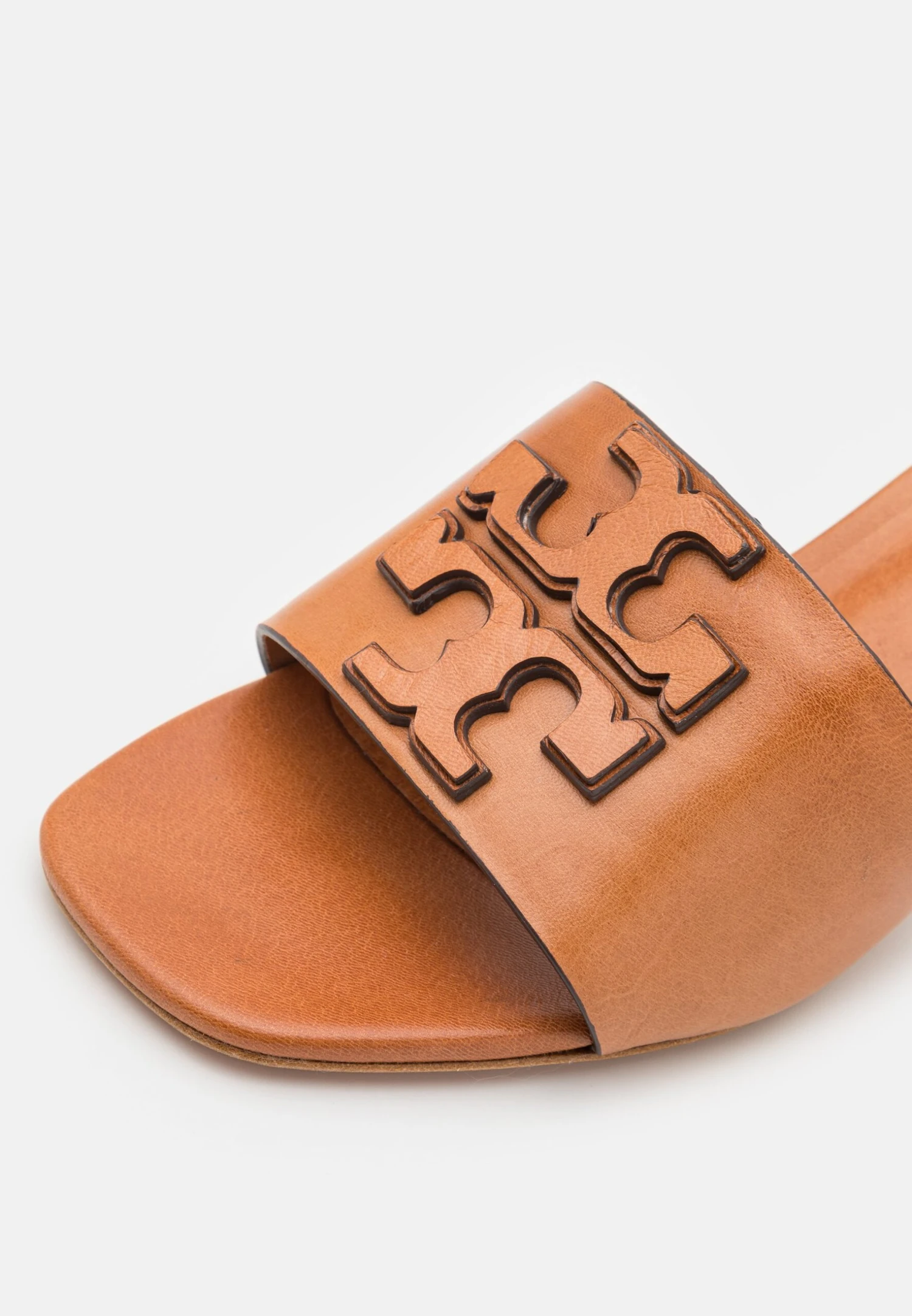 Tory Burch Double Stack Logo Mule- Clogs - Light Pecan 7 Tory Burch Double Stack Logo Mule- Clogs - Light Pecan - Image 7