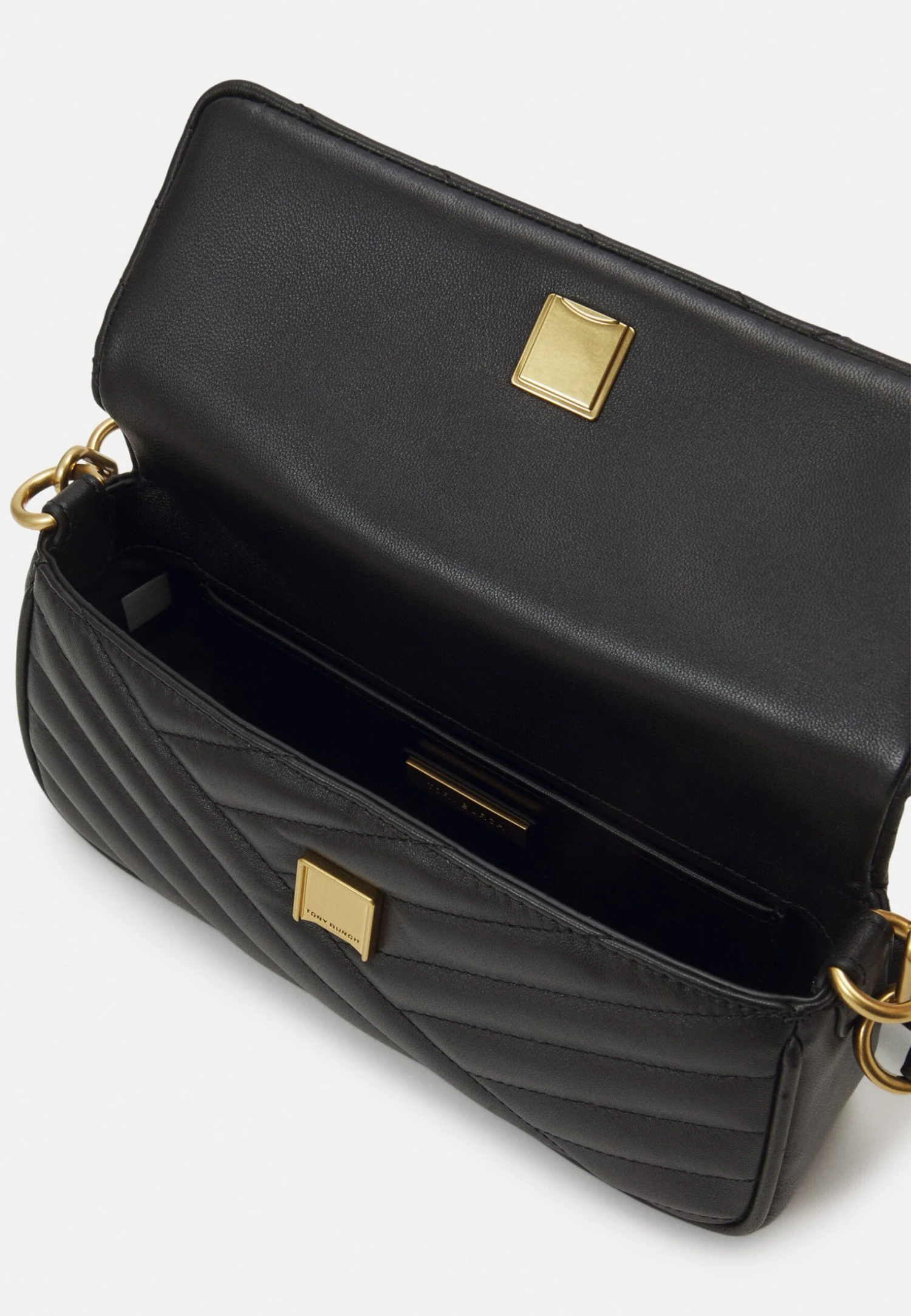 Tory Burch Kira Chevron Small Flap Shoulder - Handbag - Black 3 Tory Burch Kira Chevron Small Flap Shoulder - Handbag - Black - Image 3