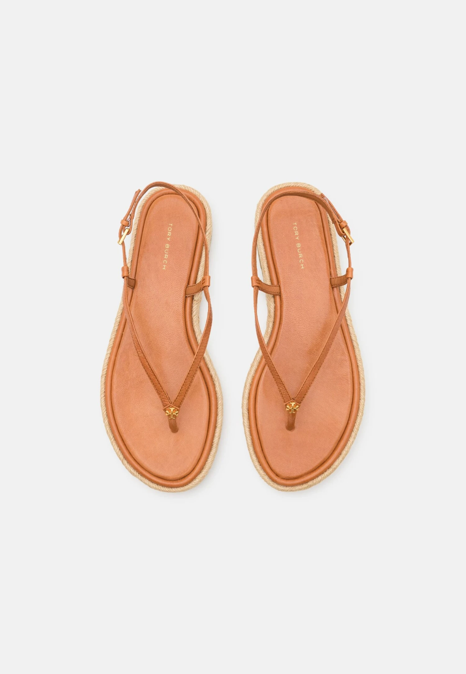 Tory Burch Delicate Logo Thong - T-Bar Sandals - Tan 4 Tory Burch Delicate Logo Thong - T-Bar Sandals - Tan - Image 4