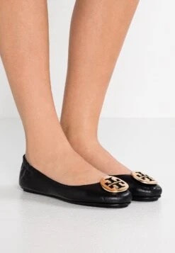 Tory Burch Minnie Travel Ballet- Ballet Pumps - Perfect Black/Gold