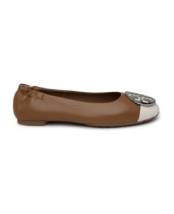 Tory Burch Claire Two-tone Leather Ballet Flats