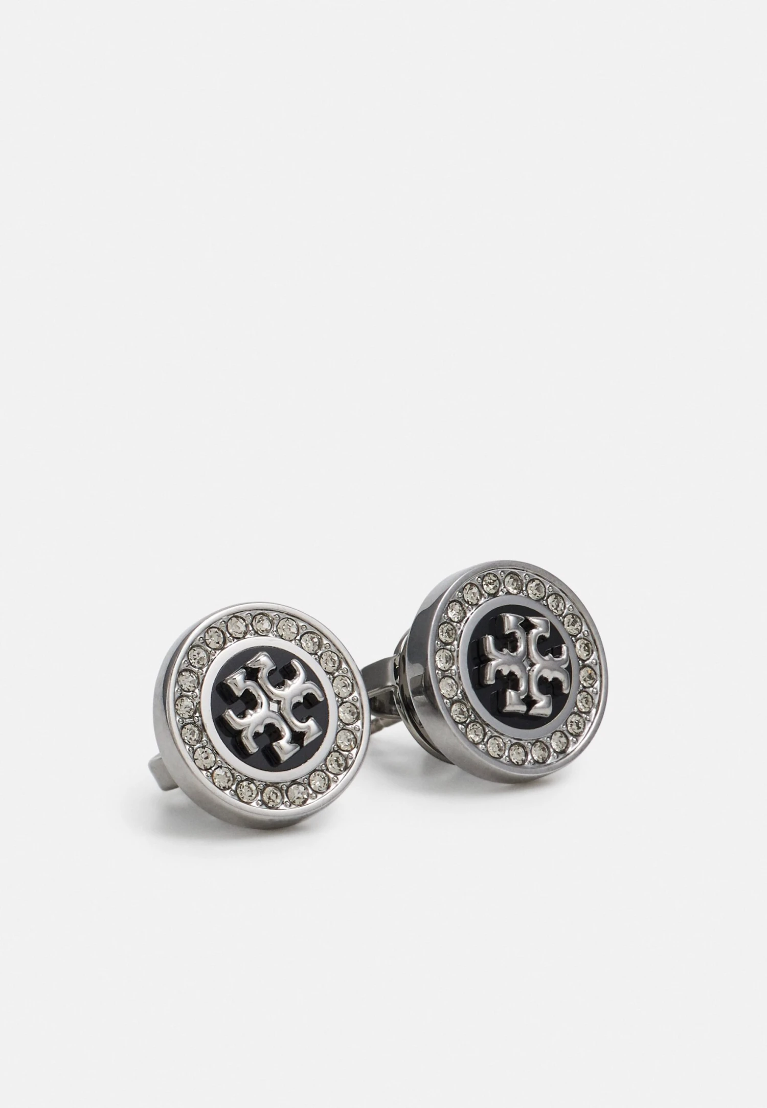 Tory Burch Kira Pave Circle Stud Earring - Earrings - Shiny Black Multi 4 Tory Burch Kira Pave Circle Stud Earring - Earrings - Shiny Black Multi - Image 4