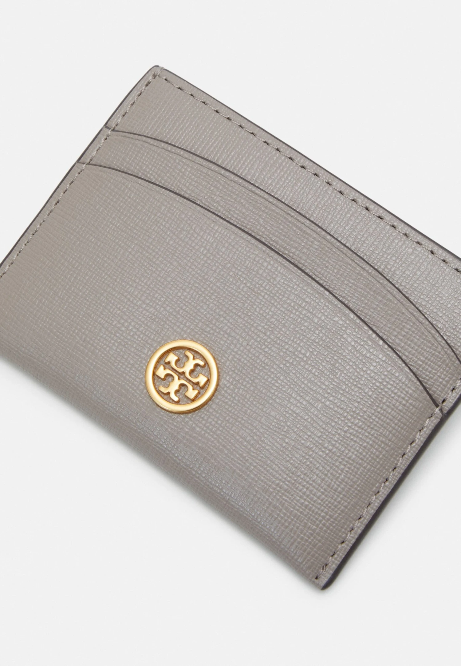 Tory Burch Robinson Card Case - Business Card Holder - Gray Heron 4 Tory Burch Robinson Card Case - Business Card Holder - Gray Heron - Image 4
