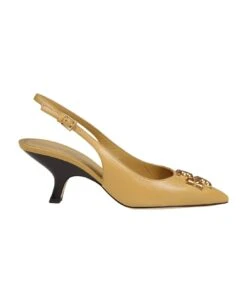Tory Burch Eleanor Pump In Sand Buff Color Leather