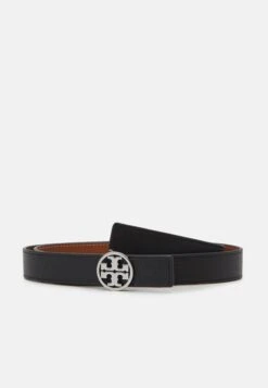 Tory Burch Miller Reversible Belt - Belt - Black/Classic/Silver-Coloured