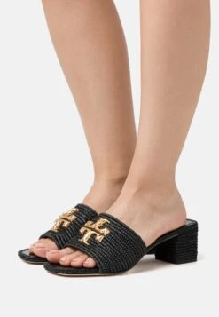 Tory Burch Eleanor- Heeled Mules - Perfect Black