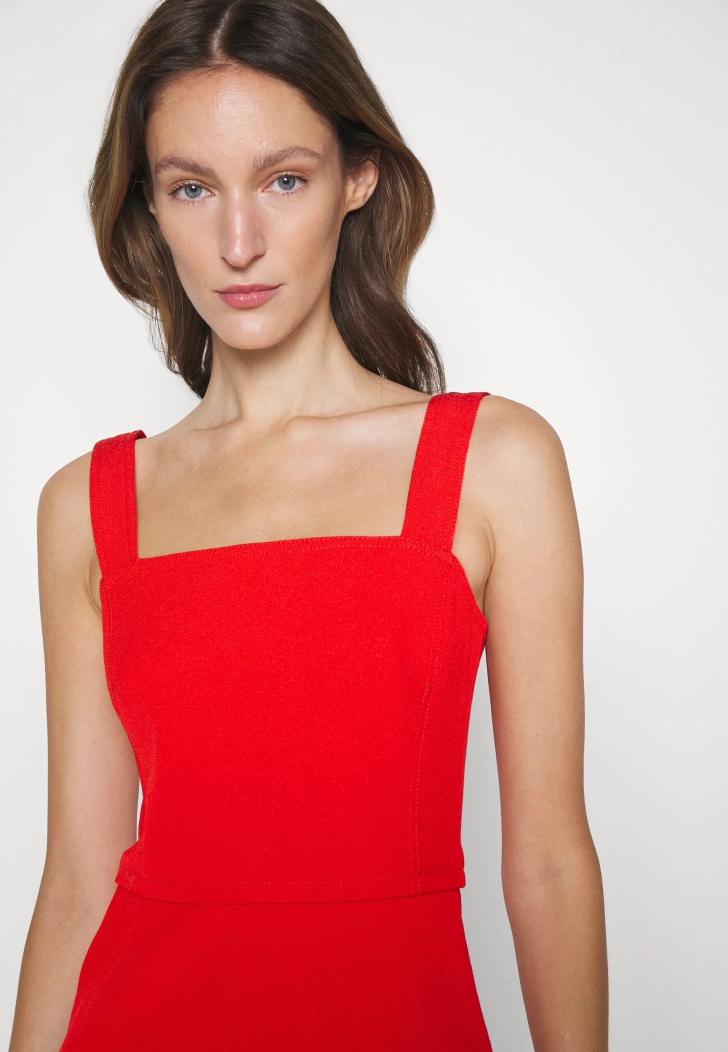 Tory Burch Stretch Faille Dress - Cocktail Dress / Party Dress - Goji Red 6 Tory Burch Stretch Faille Dress - Cocktail Dress / Party Dress - Goji Red - Image 6