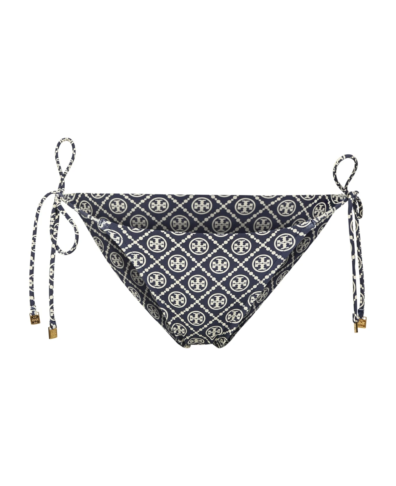 Tory Burch Blue Monogram Print Bikini Bottoms 1 Tory Burch Blue Monogram Print Bikini Bottoms