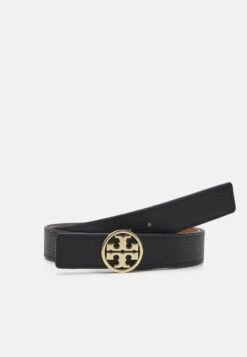 Tory Burch Miller Reversible Belt - Belt - Black/Classic Cuoio/Gold