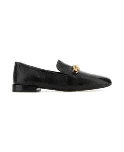 Tory Burch Black Leather Jessa Loafers