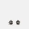 Tory Burch Kira Pave Circle Stud Earring - Earrings - Shiny Black Multi