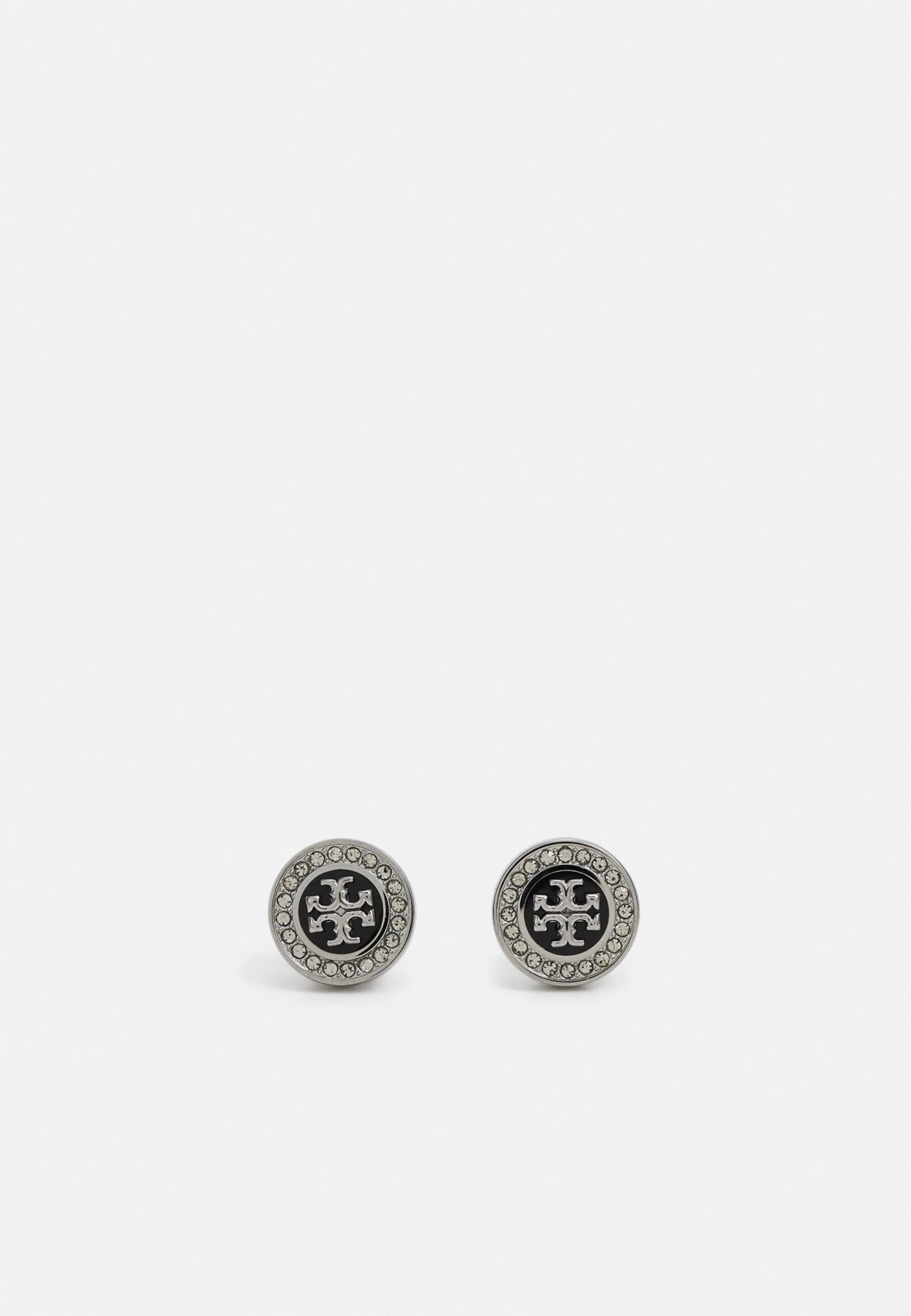 Tory Burch Kira Pave Circle Stud Earring - Earrings - Shiny Black Multi 1 Tory Burch Kira Pave Circle Stud Earring - Earrings - Shiny Black Multi