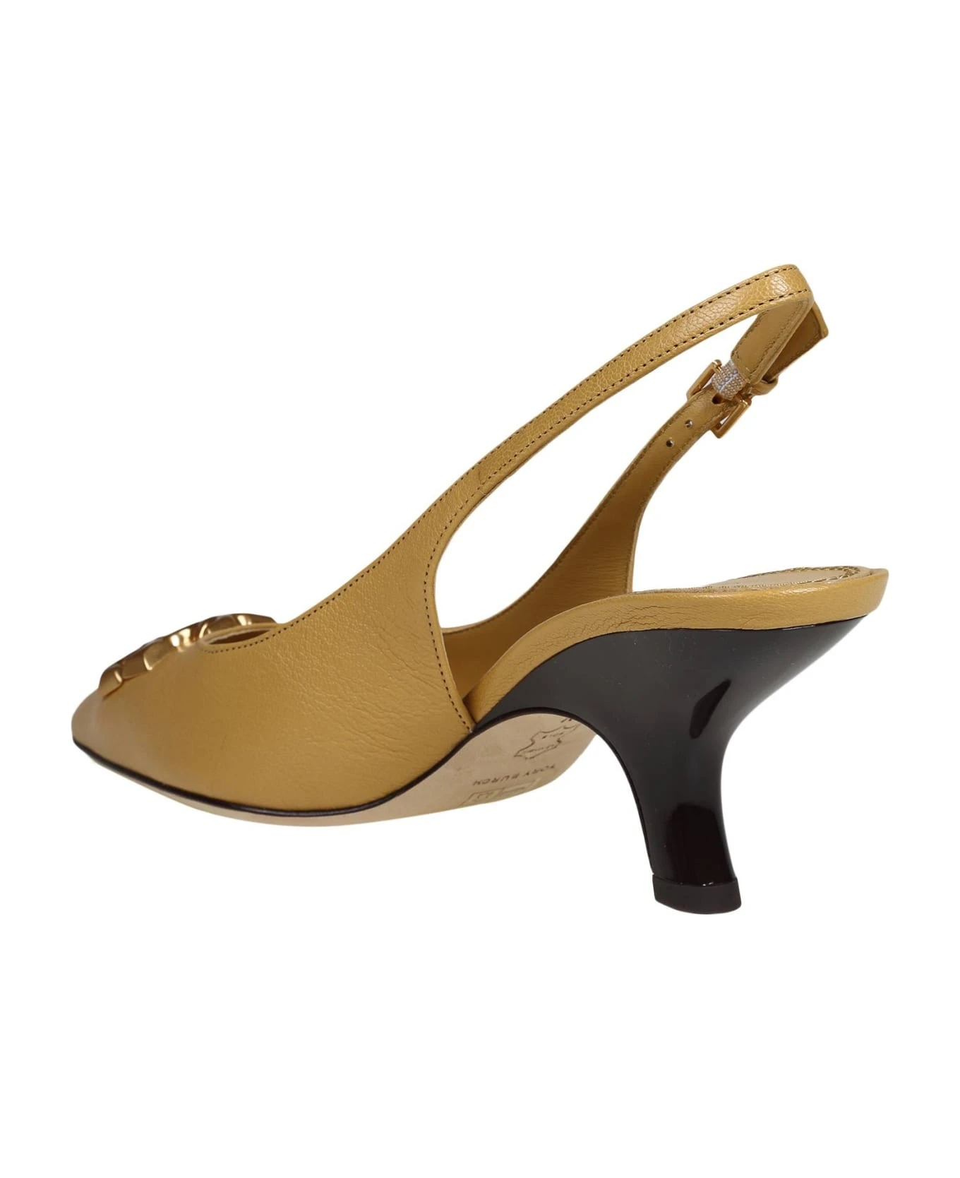 Tory Burch Eleanor Pump In Sand Buff Color Leather 4 Tory Burch Eleanor Pump In Sand Buff Color Leather - Image 4