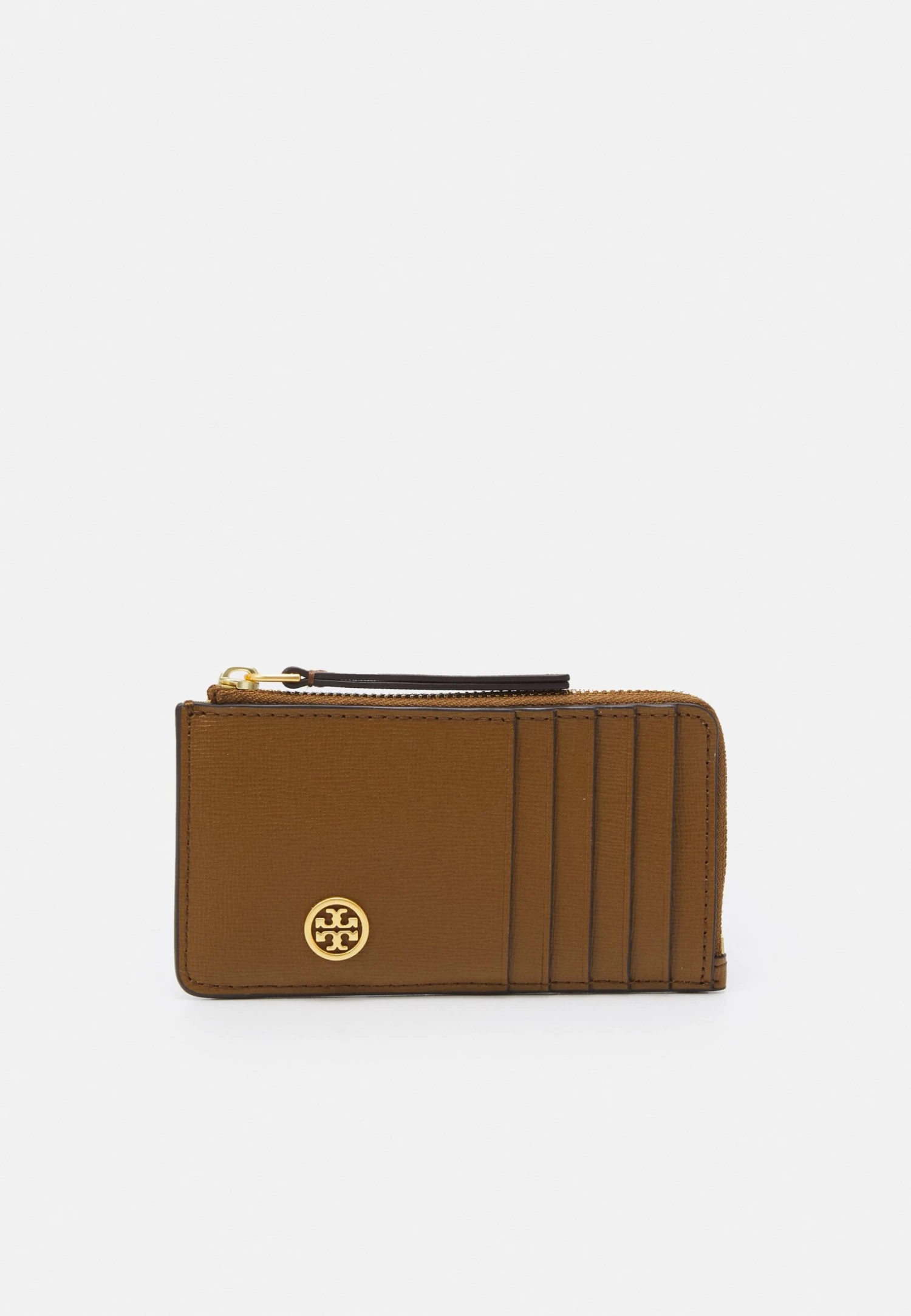 Tory Burch Robinson Top Zip Card Case - Wallet - Bistro Brown 1 Tory Burch Robinson Top Zip Card Case - Wallet - Bistro Brown