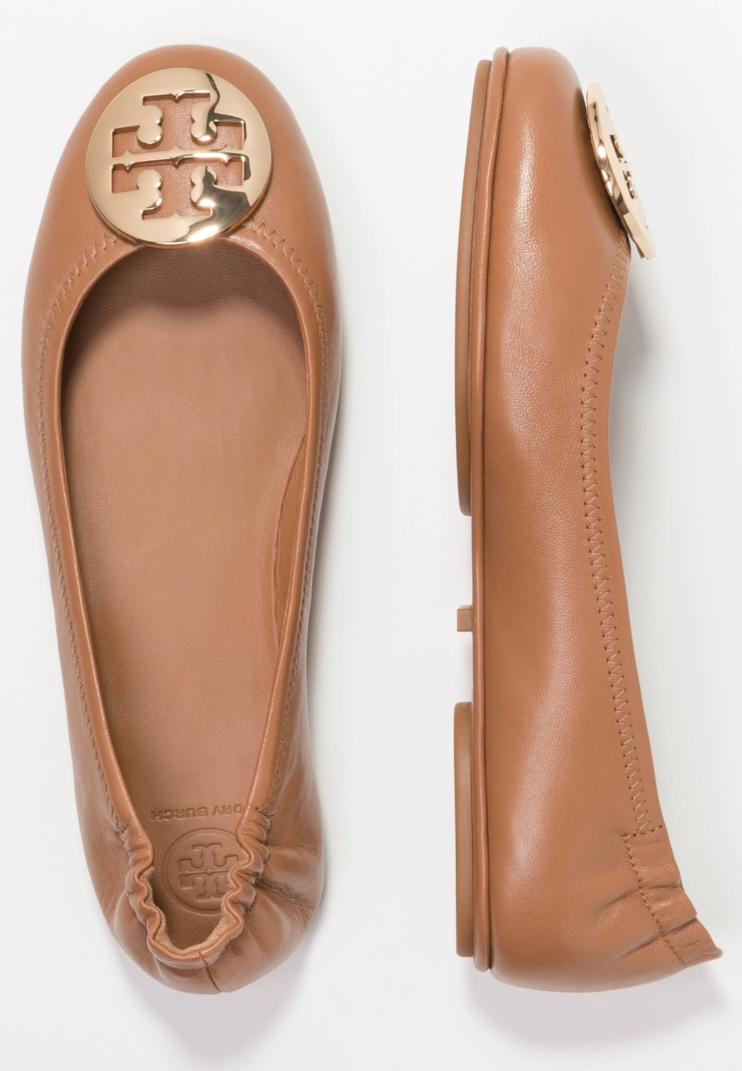 Tory Burch Minnie Travel Ballet- Ballet Pumps - Royal Tan/Gold 4 Tory Burch Minnie Travel Ballet- Ballet Pumps - Royal Tan/Gold - Image 4