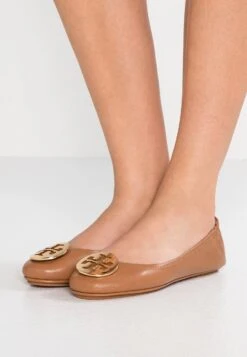 Tory Burch Minnie Travel Ballet- Ballet Pumps - Royal Tan/Gold