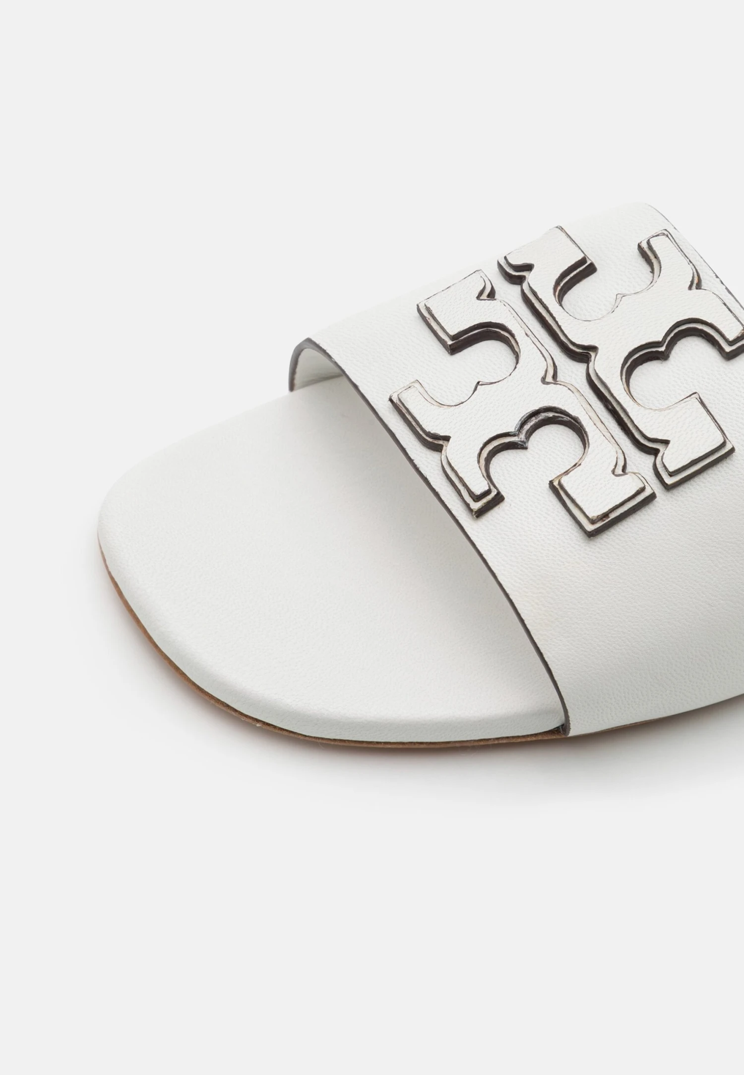 Tory Burch Double Stack Logo Slide - Mules - Gardenia 7 Tory Burch Double Stack Logo Slide - Mules - Gardenia - Image 7
