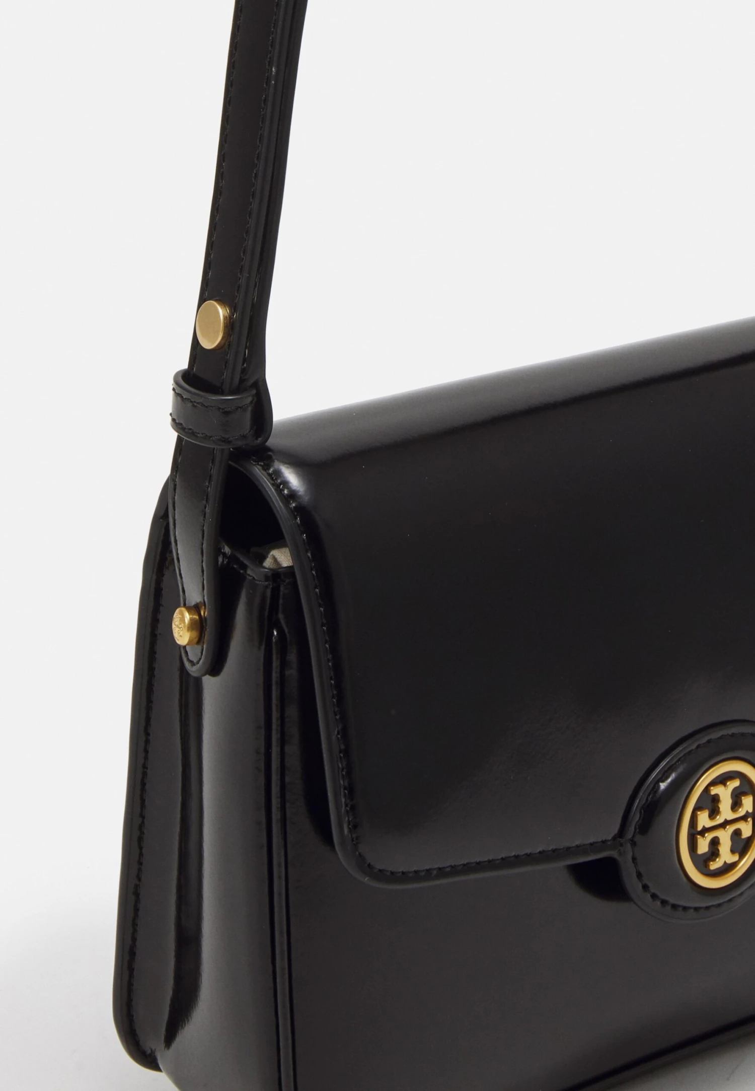 Tory Burch Robinson Spazzolato Convertible Shoulder Bag - Across Body Bag - Black 4 Tory Burch Robinson Spazzolato Convertible Shoulder Bag - Across Body Bag - Black - Image 4