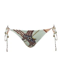 Tory Burch Abstract-print Side-tie Bikini Bottoms