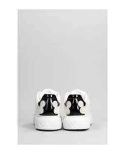 Tory Burch Ladybug Sneakers In White Suede And Leather -Tory Burch 59432d081be895748240be80b068a40c