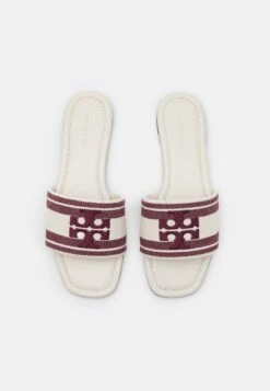 Tory Burch Logo Slide - Mules - Ash White/Vino 13 Tory Burch Logo Slide - Mules - Ash White/Vino -Tory Burch 5e9d971ca64b4c349ef1b2af0987b8f3