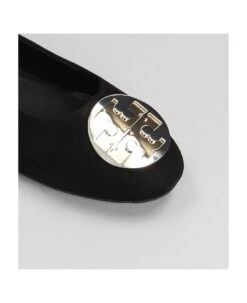 Tory Burch Claire Ballet Flats In Black Nubuck -Tory Burch 6424b7e18a86613ed73df0d5ea5456da